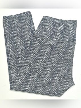 Lululemon Women Wunder Under Crop HR 21’’ Luon Leggings Grey/Blue Print Size 10